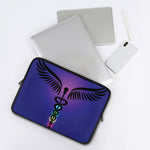 7 Chakras Caduceus Print Laptop Sleeve