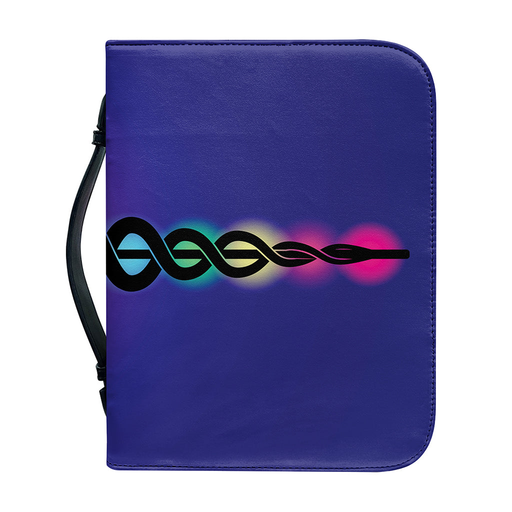 7 Chakras Caduceus Print Leather Bible Cover