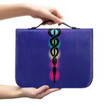 7 Chakras Caduceus Print Leather Bible Cover