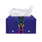 7 Chakras Caduceus Print Leather Tissue Box Cover