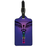 7 Chakras Caduceus Print Luggage Tag