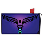 7 Chakras Caduceus Print Mailbox Cover