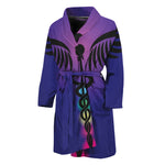 7 Chakras Caduceus Print Men's Bathrobe