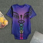 7 Chakras Caduceus Print Men's Bodysuit