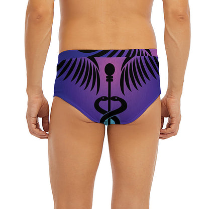 7 Chakras Caduceus Print Men's Briefs