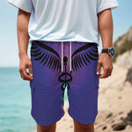 7 Chakras Caduceus Print Men's Cargo Shorts