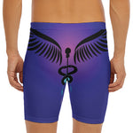 7 Chakras Caduceus Print Men's Long Boxer Briefs