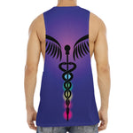 7 Chakras Caduceus Print Men's Muscle Tank Top