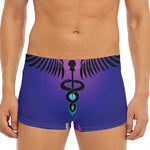 7 Chakras Caduceus Print Men's Short Boxer Briefs