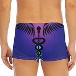 7 Chakras Caduceus Print Men's Short Boxer Briefs