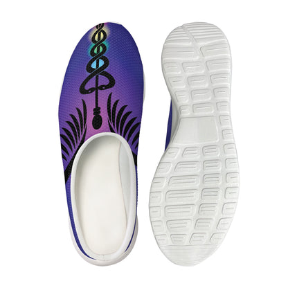 7 Chakras Caduceus Print Mesh Casual Shoes