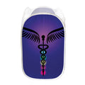 7 Chakras Caduceus Print Mesh Laundry Hamper