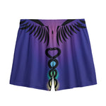 7 Chakras Caduceus Print Mesh Shorts