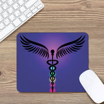 7 Chakras Caduceus Print Mouse Pad
