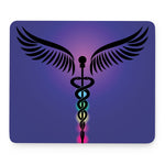 7 Chakras Caduceus Print Mouse Pad