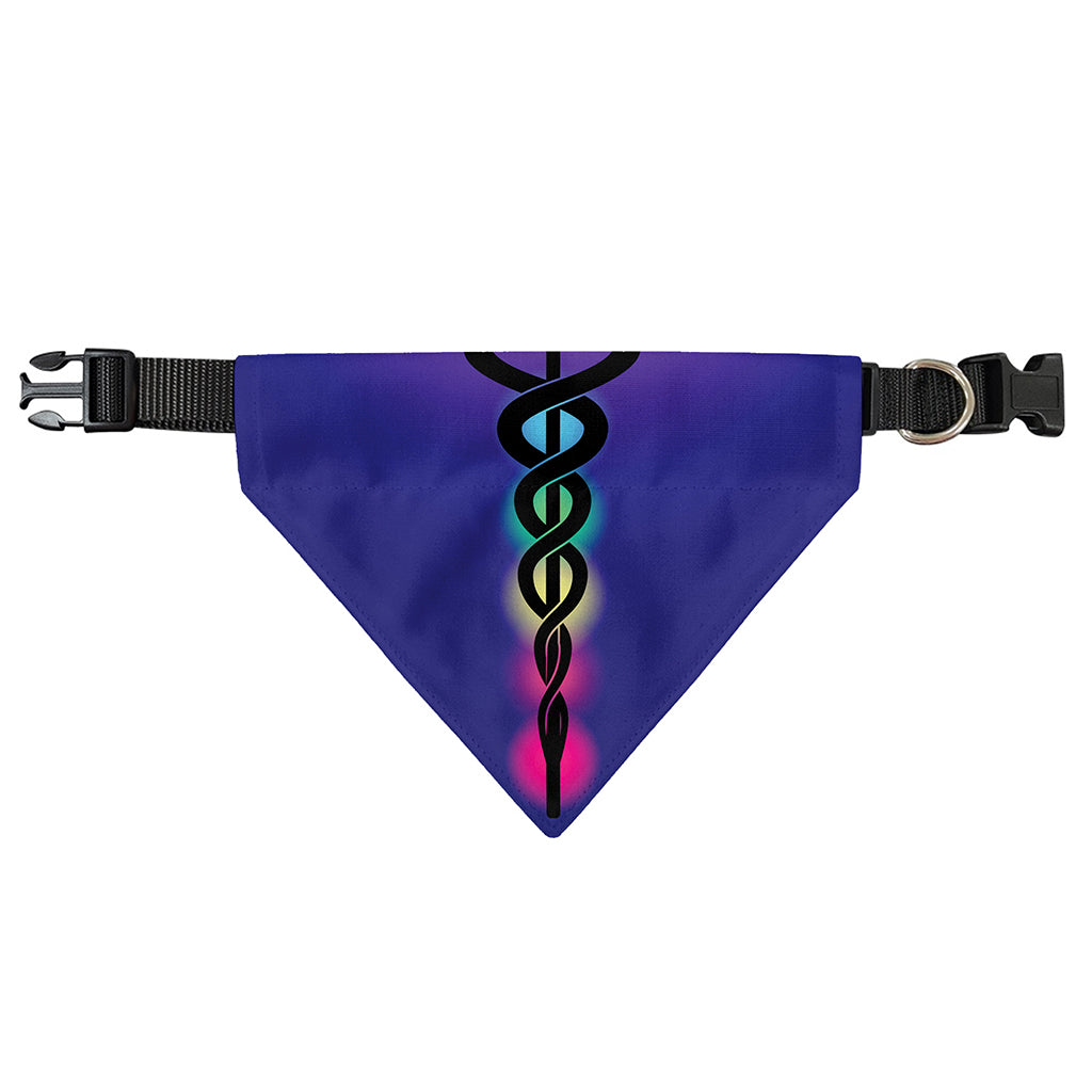 7 Chakras Caduceus Print Over The Collar Dog Bandana