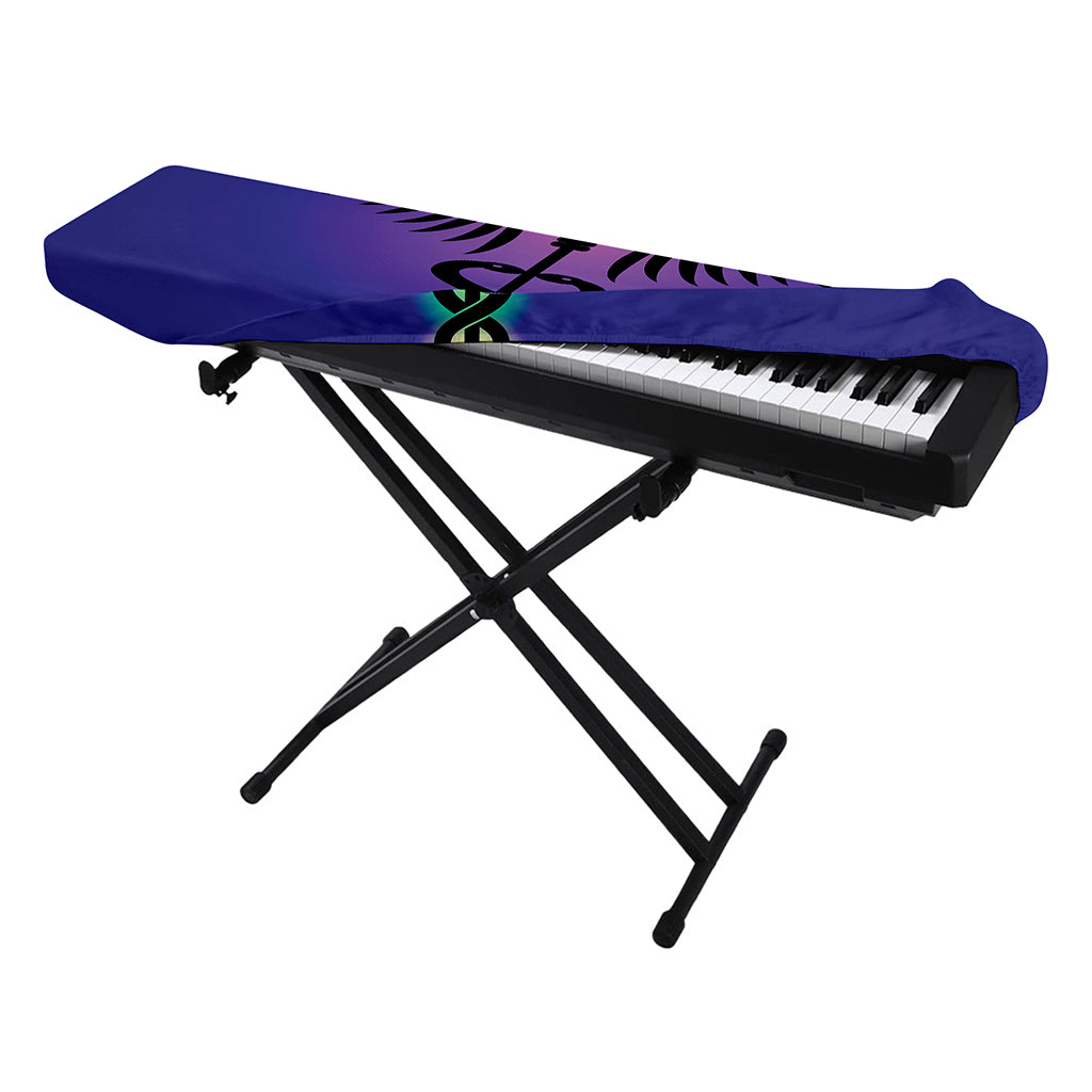 7 Chakras Caduceus Print Piano Keyboard Cover