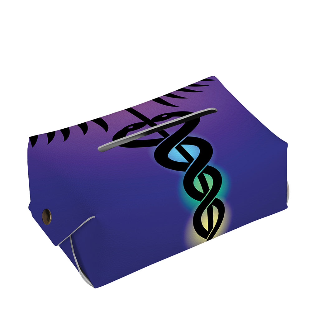 7 Chakras Caduceus Print Rectangle Tissue Box Cover