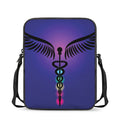 7 Chakras Caduceus Print Rectangular Crossbody Bag
