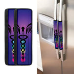 7 Chakras Caduceus Print Refrigerator Handle Covers