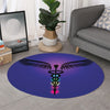 7 Chakras Caduceus Print Round Rug