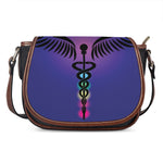 7 Chakras Caduceus Print Saddle Bag