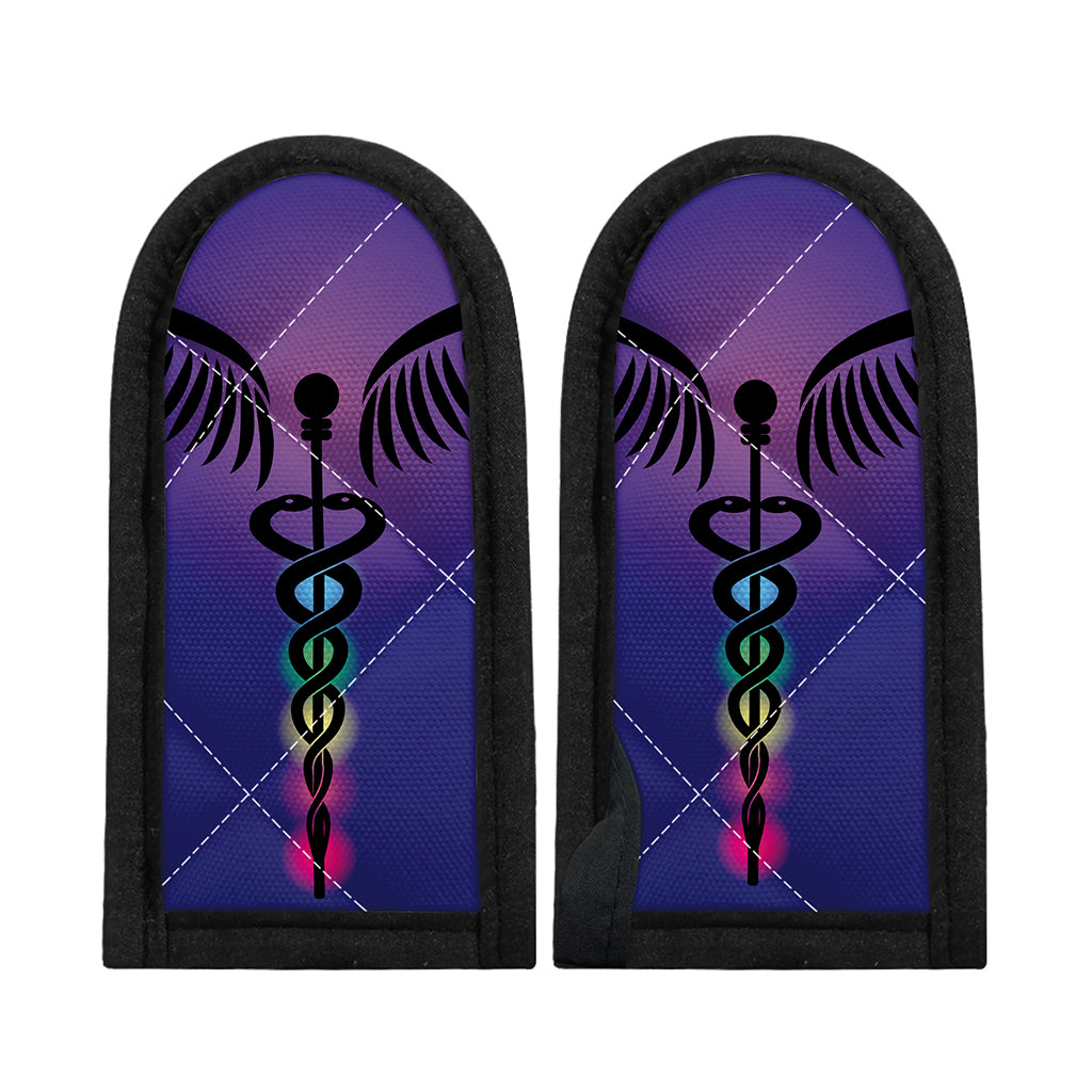 7 Chakras Caduceus Print Skillet Handle Cover