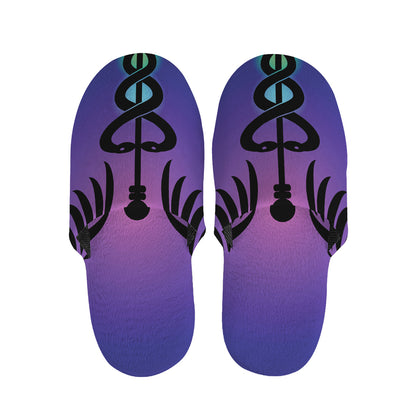 7 Chakras Caduceus Print Slippers
