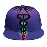 7 Chakras Caduceus Print Snapback Cap
