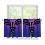 7 Chakras Caduceus Print Tier Curtains
