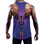 7 Chakras Caduceus Print Training Tank Top