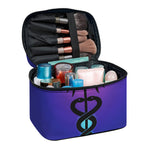 7 Chakras Caduceus Print Travel Makeup Bag