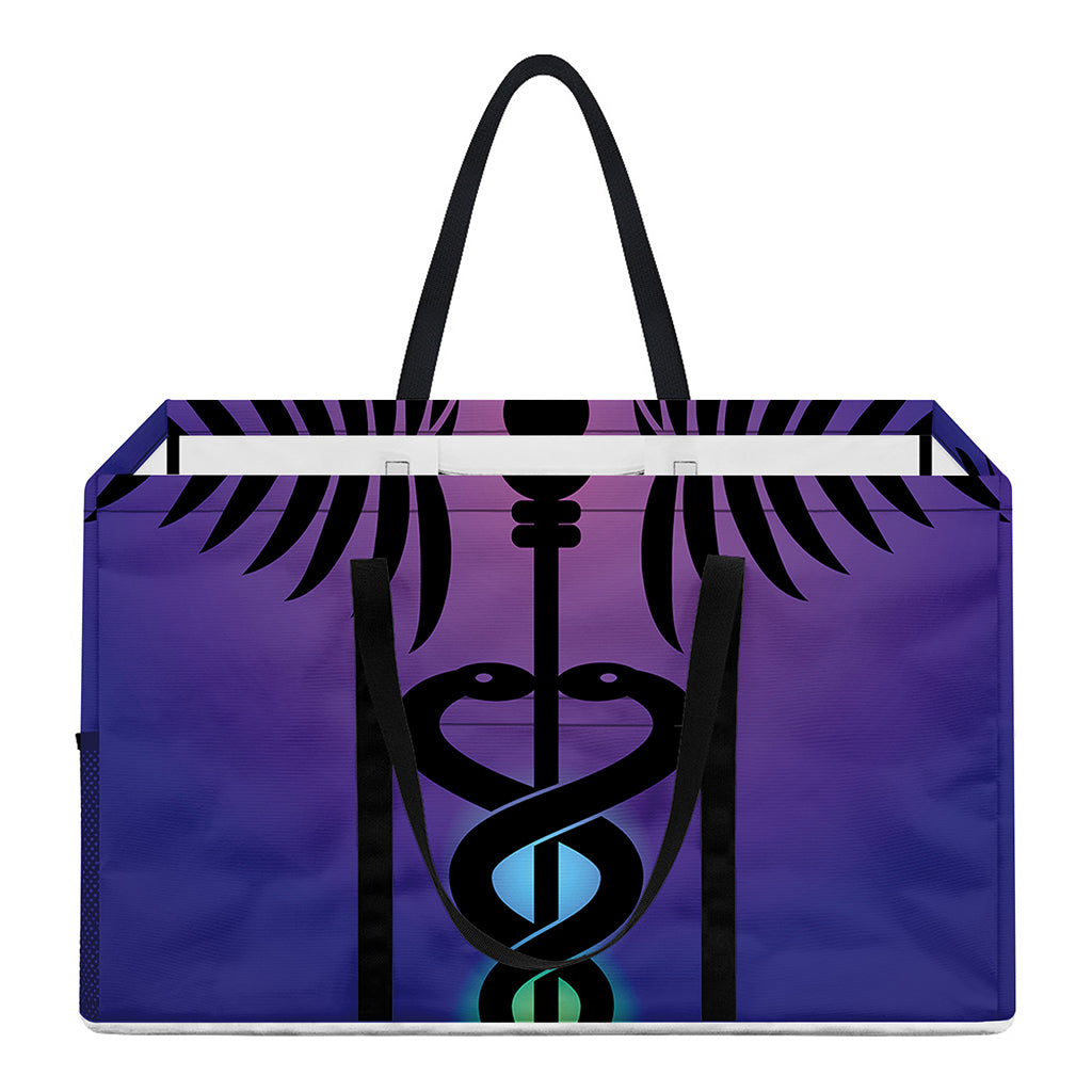7 Chakras Caduceus Print Utility Tote Bag