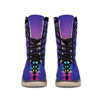 7 Chakras Caduceus Print Winter Boots