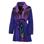 7 Chakras Caduceus Print Women's Bathrobe