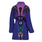 7 Chakras Caduceus Print Women's Bathrobe