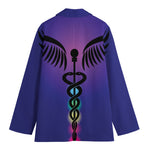 7 Chakras Caduceus Print Women's Blazer