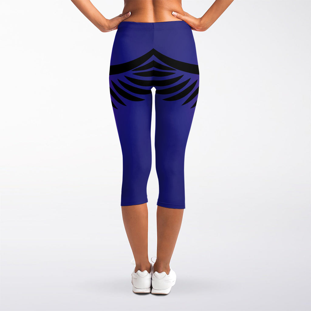 7 Chakras Caduceus Print Women's Capri Leggings