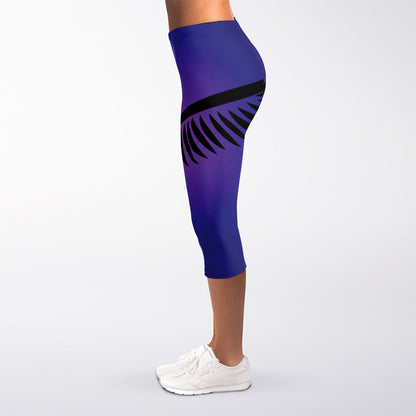 7 Chakras Caduceus Print Women's Capri Leggings