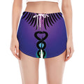 7 Chakras Caduceus Print Women's Split Running Shorts