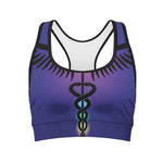 7 Chakras Caduceus Print Women's Sports Bra