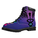 7 Chakras Caduceus Print Work Boots