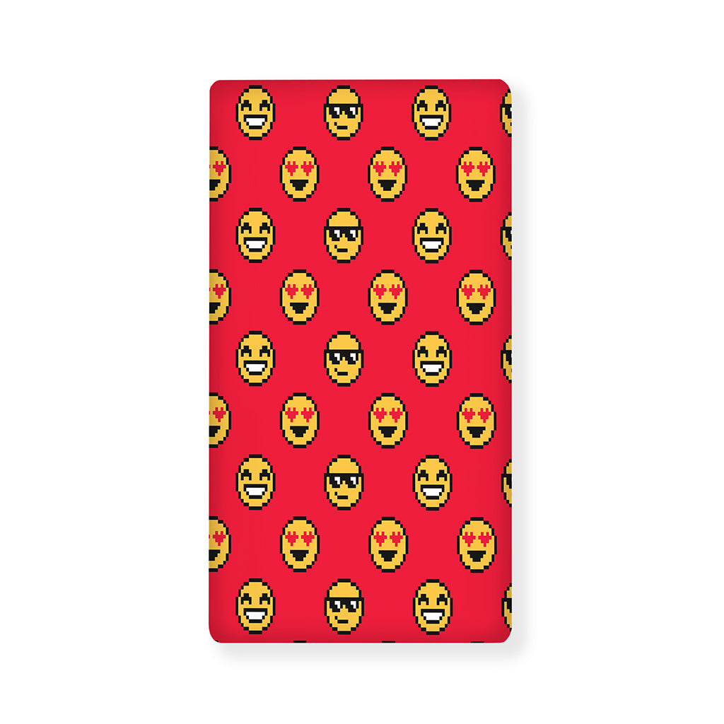 8-Bit Emoji Pattern Print Baby Crib Sheet