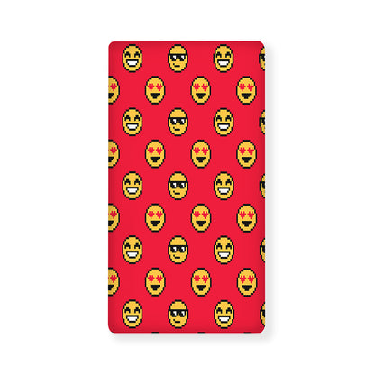 8-Bit Emoji Pattern Print Baby Crib Sheet