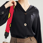 8-Bit Emoji Pattern Print Bag Strap