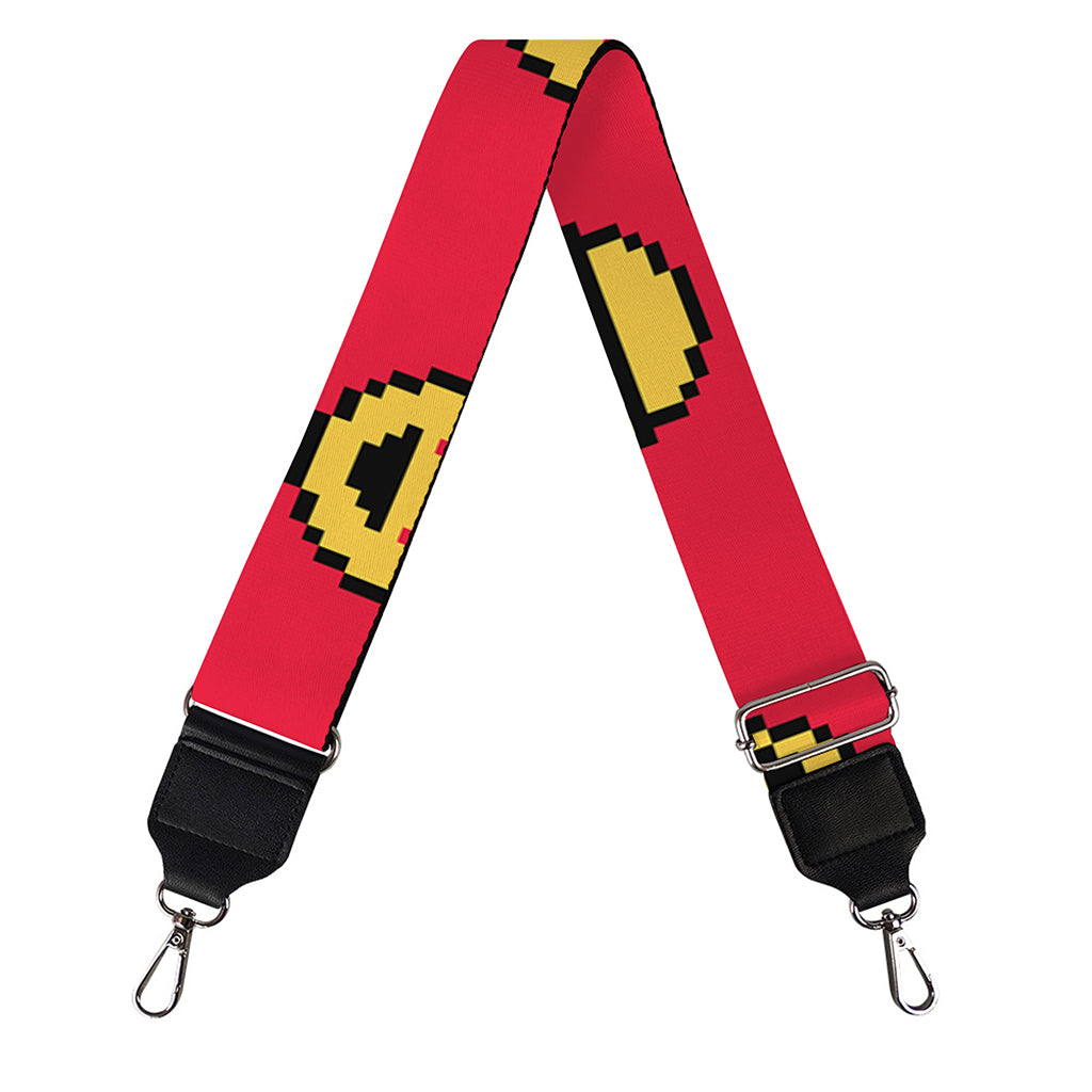8-Bit Emoji Pattern Print Bag Strap