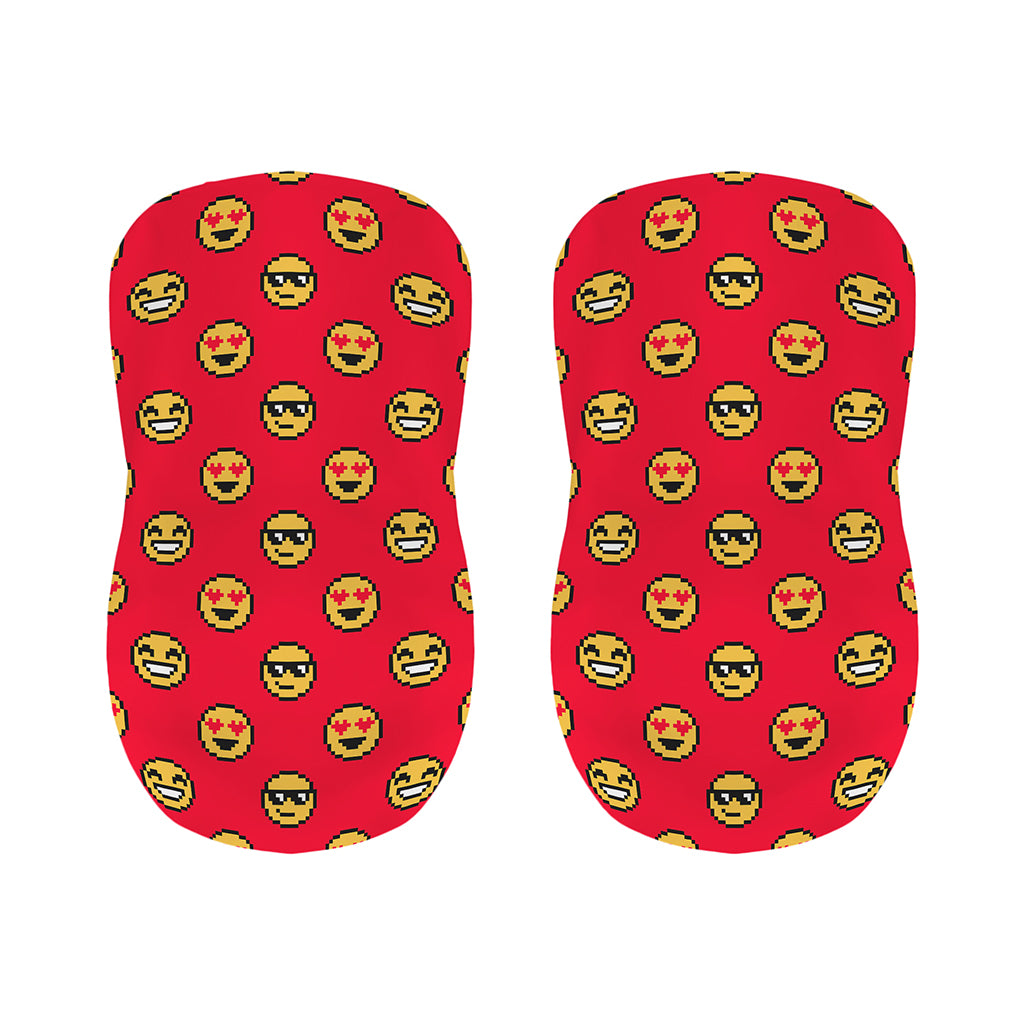 8-Bit Emoji Pattern Print Bar Stool Covers