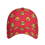 8-Bit Emoji Pattern Print Baseball Cap