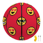 8-Bit Emoji Pattern Print Basketball