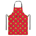 8-Bit Emoji Pattern Print Bib Apron With Pocket